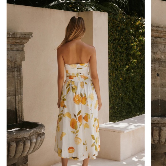 Fortunate One Golden Glow Maxi Dress Citrus Print - Picture 10 of 11